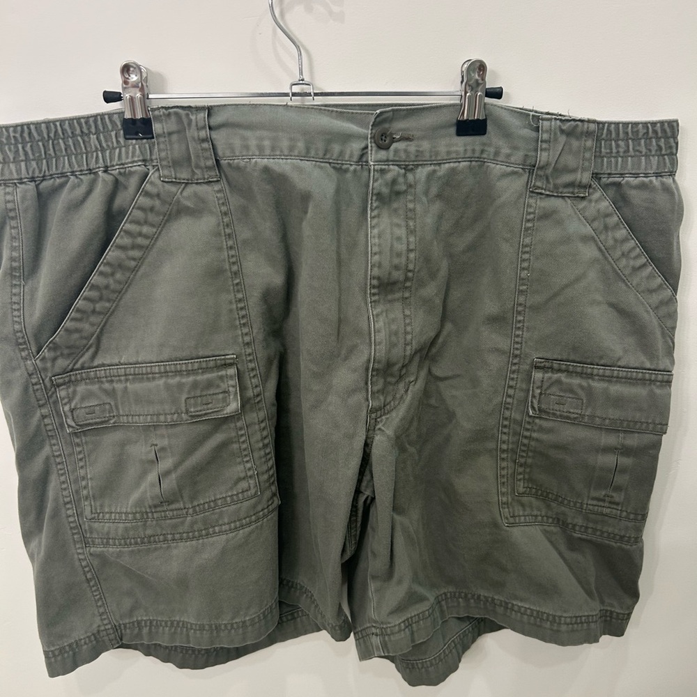 Olive Green Cargo Men Shorts